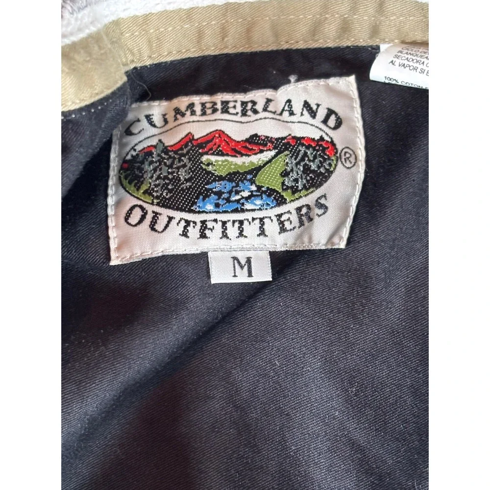 Cumberland Outfitters Mens Aztec Western Pearl‎ Snap Shirt White Black Medium